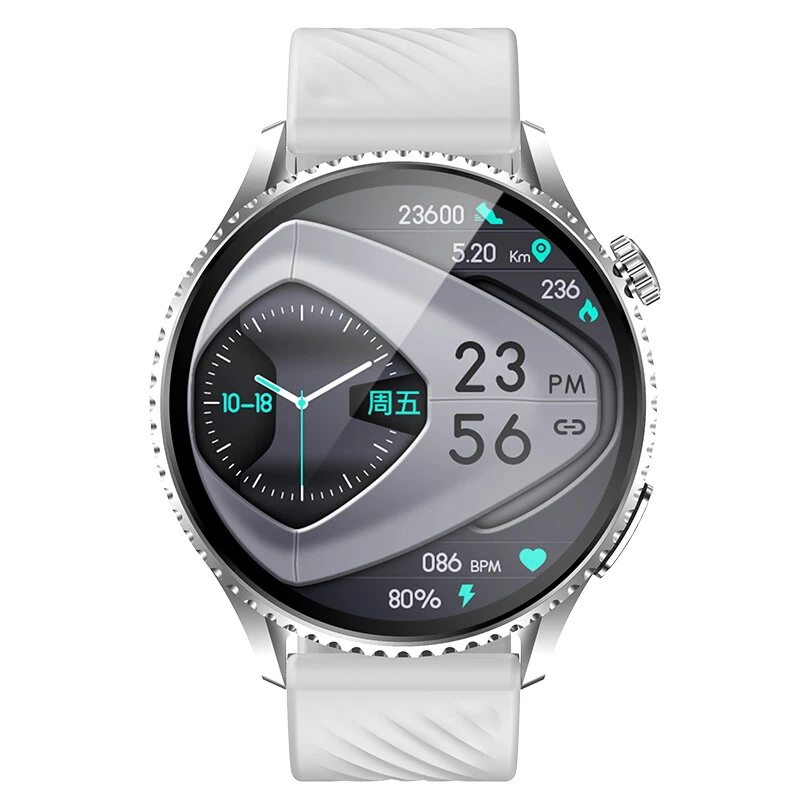 MT800 1.56-inch AMOLED Display ECG+PPG Voice Assistant One Click Micro Physicak Examination bluetooth Call Heart Rate Blood Pressure Blood Oxygen Monitor Sleep Monitoring Blood Glucose Testing SOS Calls Multi-sport Modes IP67 Waterproof Smart Watch — view 4