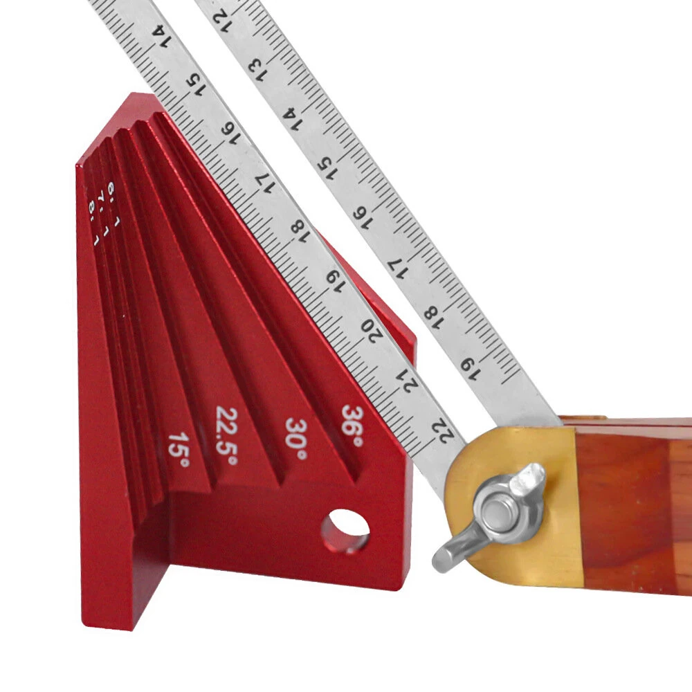 Multi-Angle Bevel Gauge Block Universal Miter Angle Finder with 15°-45° Miter Angles Woodworking Measuring Tool for Router and Carpentry Projects — view 3