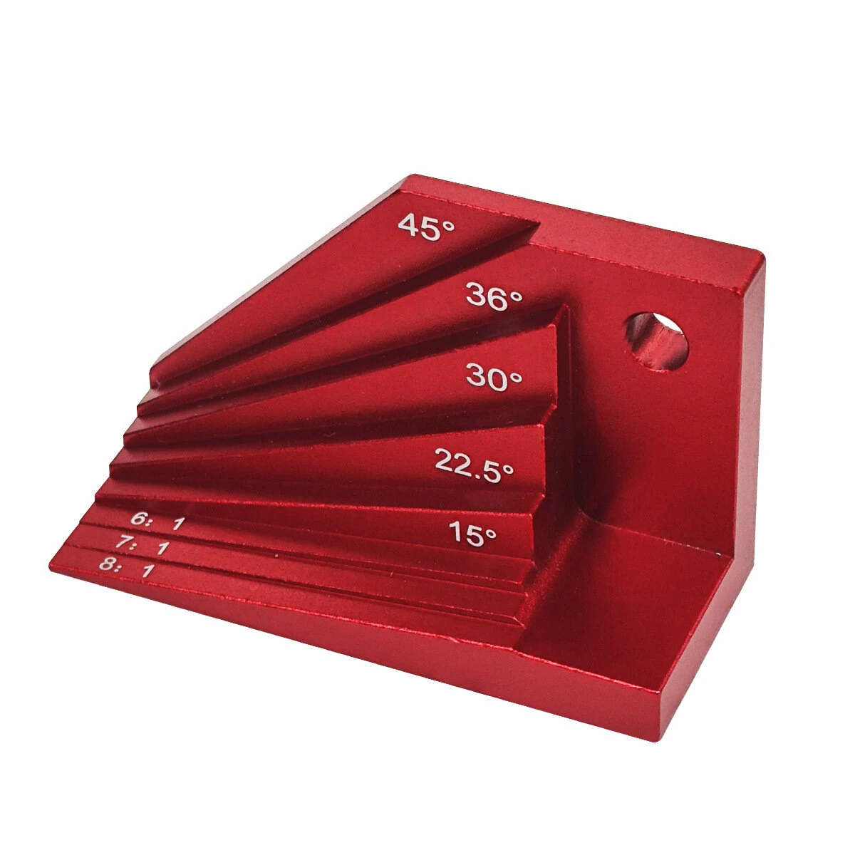 Multi-Angle Bevel Gauge Block Universal Miter Angle Finder with 15°-45° Miter Angles Woodworking Measuring Tool for Router and Carpentry Projects — view 6