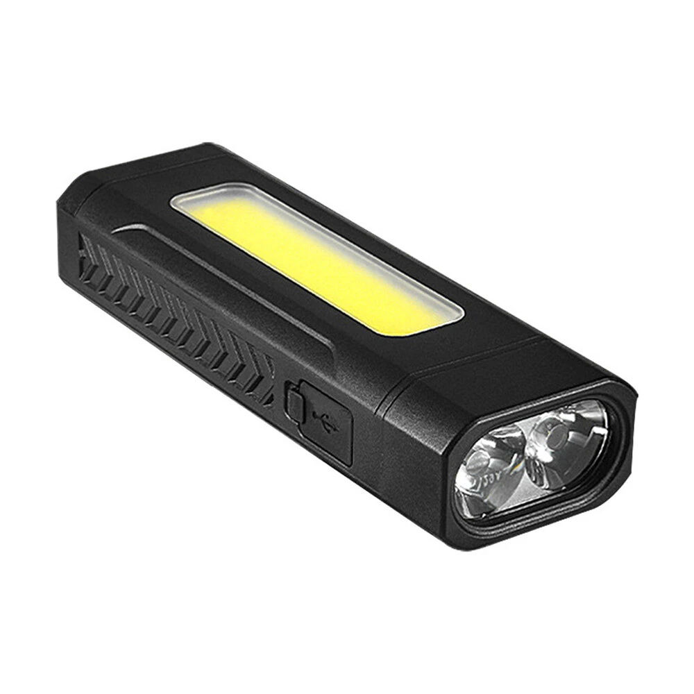 Multi-Functional Strong LED Flashlight With COB Side Light Portable USB Rechargeable Mini Torch Super Bright Cycling Bike Head Light Outdoor Hiking Camping Lamp — image 1