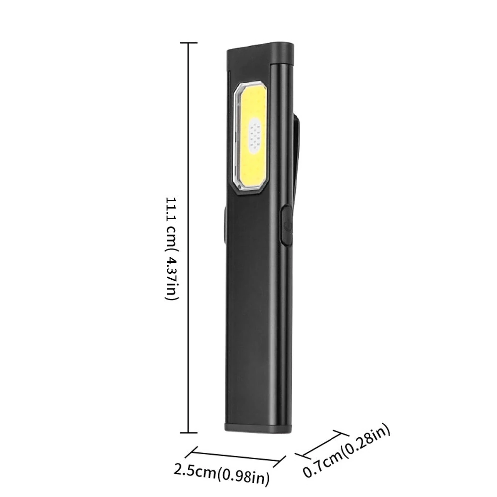Multi-functional Super Bright LED Mini Flashlight Dual Source USB Rechargeable Work Lamp High Brightness For Camping Hiking Magnetic Back Clip Light for Work Emergency — view 10