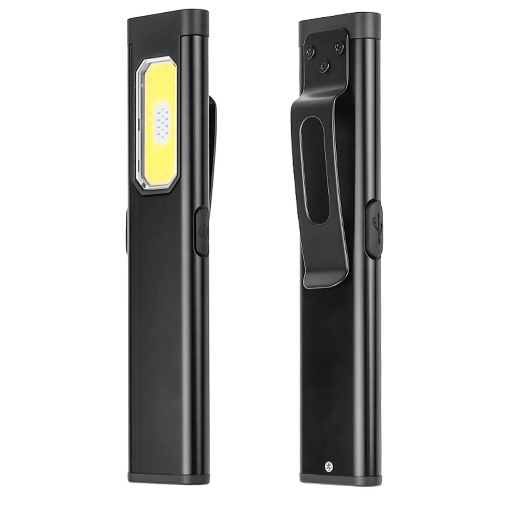 Multi-functional Super Bright LED Mini Flashlight Dual Source USB Rechargeable Work Lamp High Brightness For Camping Hiking Magnetic Back Clip Light for Work Emergency — view 3
