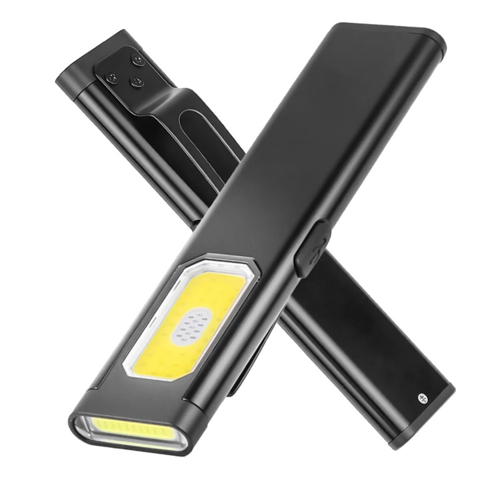 Multi-functional Super Bright LED Mini Flashlight Dual Source USB Rechargeable Work Lamp High Brightness For Camping Hiking Magnetic Back Clip Light for Work Emergency — view 4