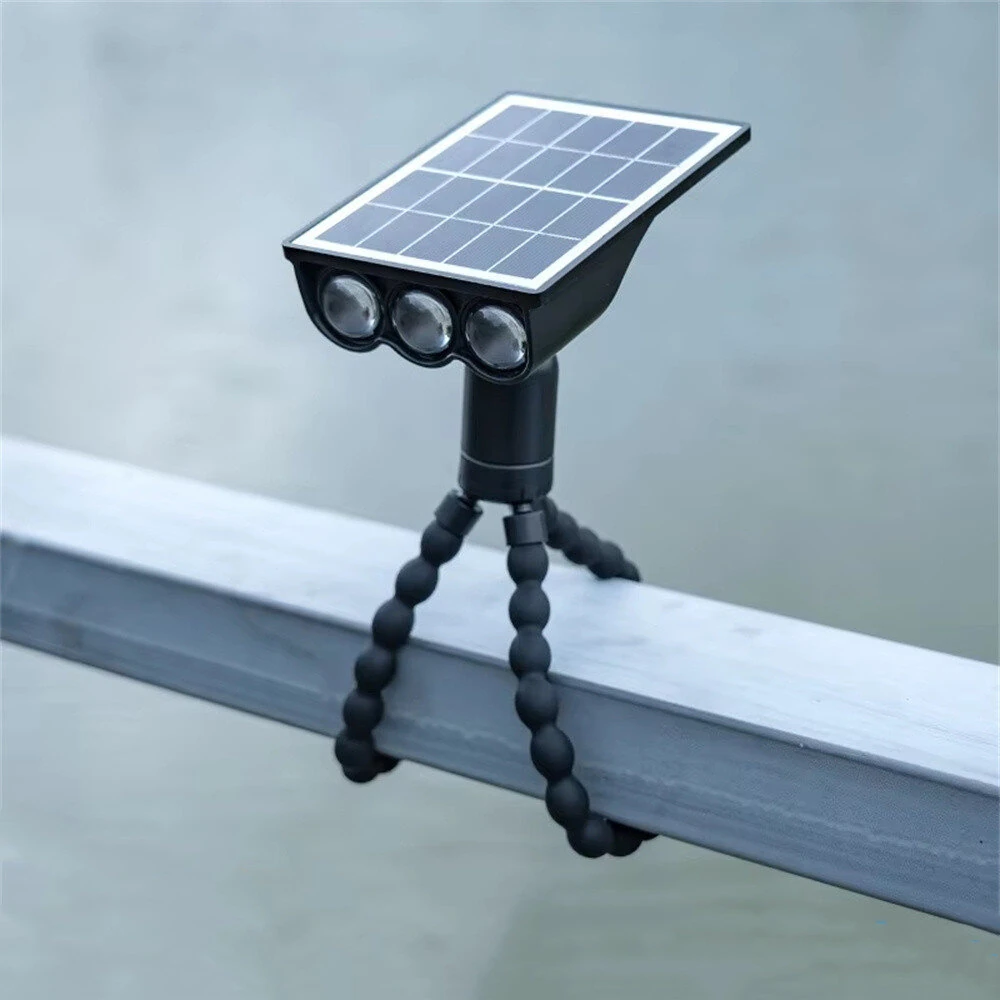 Multi-Use LED Solar Flood Light Waterproof Portable Wall Lamp Security Lights Clip Flexible Octopus Tripod Outdoor Garden Decorative Light — view 5