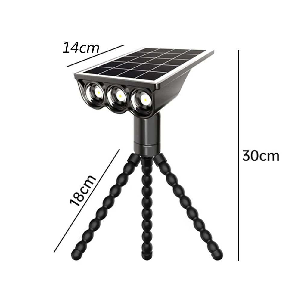 Multi-Use LED Solar Flood Light Waterproof Portable Wall Lamp Security Lights Clip Flexible Octopus Tripod Outdoor Garden Decorative Light — view 7