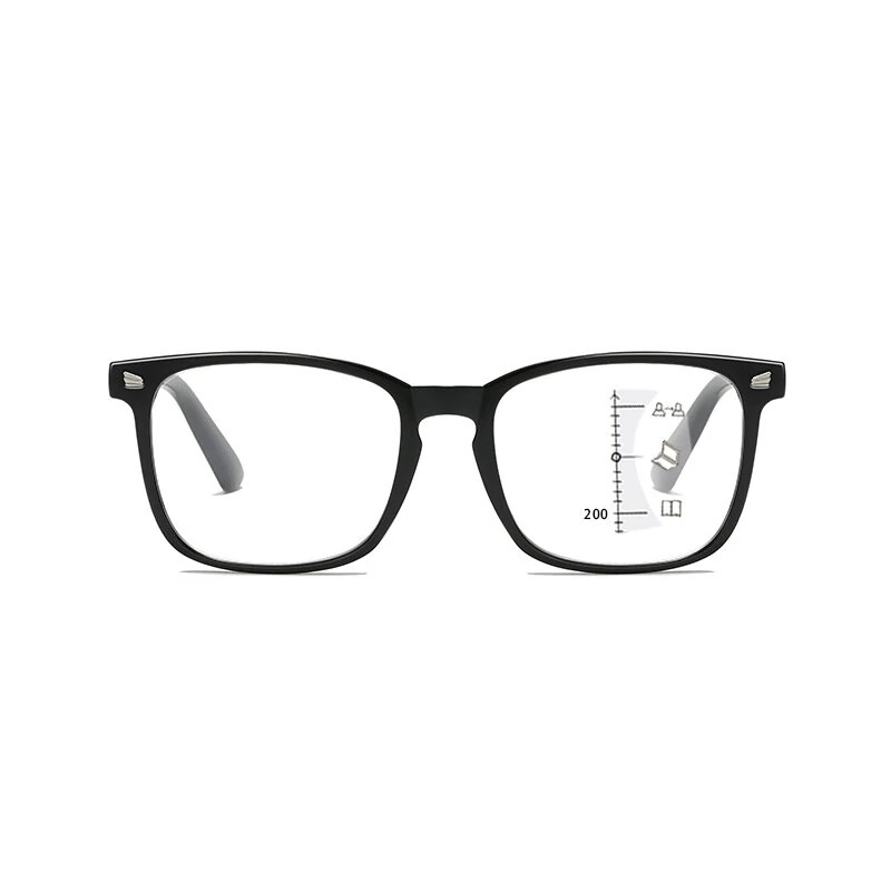 Multifocal Photochromic Reading Glasses Men Women Lightweight Comfy Anti-blue Light HD Near Far Presbyopia Glasses — view 7