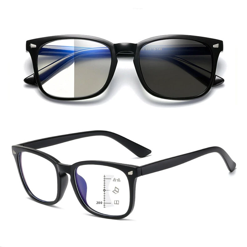 Multifocal Photochromic Reading Glasses Men Women Lightweight Comfy Anti-blue Light HD Near Far Presbyopia Glasses — view 8