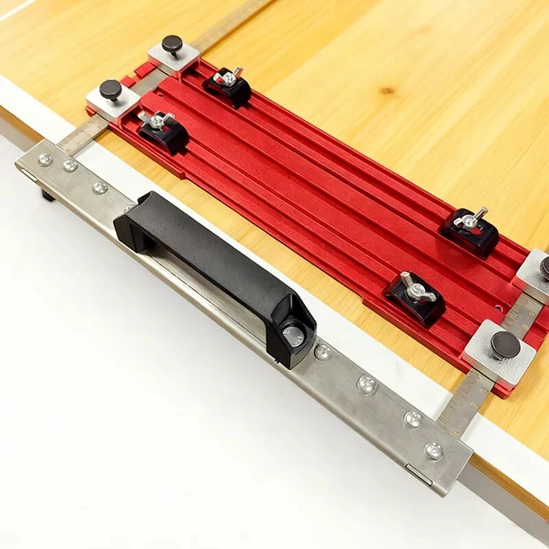 Multifunction Cutting Machine Fence 7mm Aluminum Base 3mm Stainless Steel 342x93x7mm Detachable Quick Release 3mm Blade Slot No-Drill Mount Adjustable Fits Corded Or Cordless 190/500/650mm Options