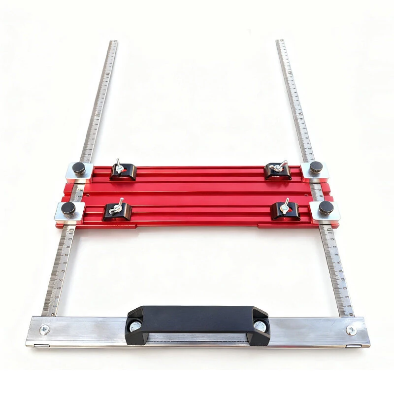 Multifunction Cutting Machine Fence 7mm Aluminum Base 3mm Stainless Steel 342x93x7mm Detachable Quick Release 3mm Blade Slot No-Drill Mount Adjustable Fits Corded Or Cordless 190/500/650mm Options — view 3