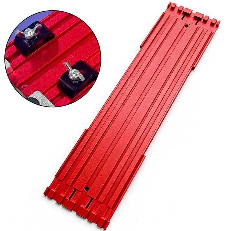 Multifunction Cutting Machine Fence 7mm Aluminum Base 3mm Stainless Steel 342x93x7mm Detachable Quick Release 3mm Blade Slot No-Drill Mount Adjustable Fits Corded Or Cordless 190/500/650mm Options — view 4