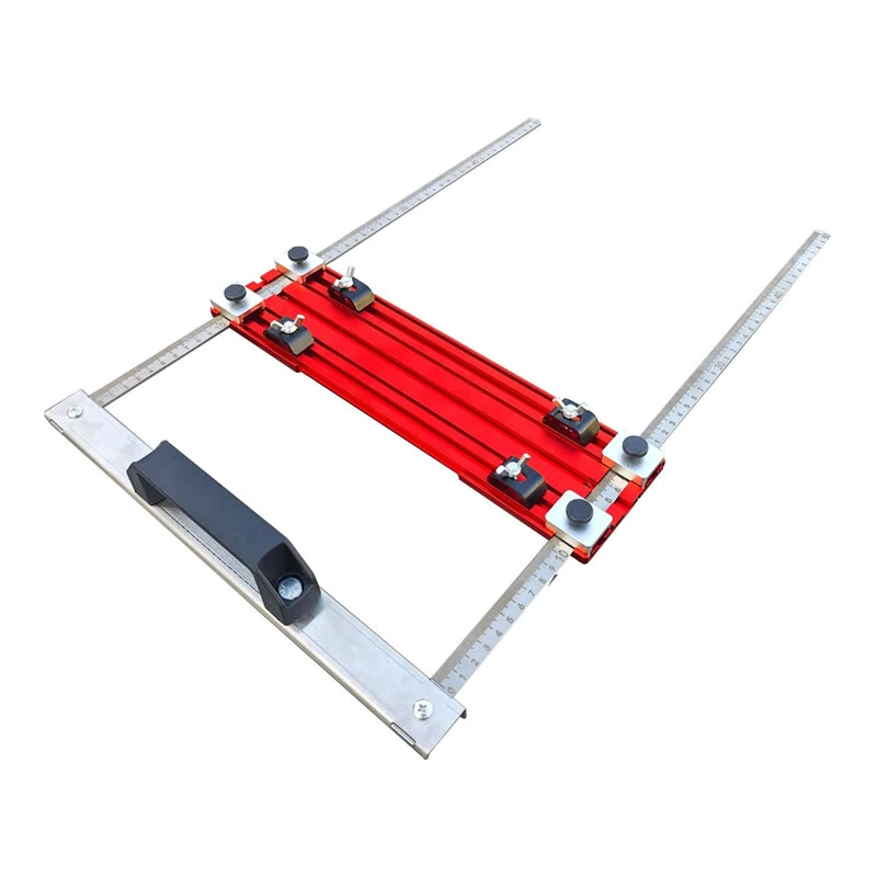 Multifunction Cutting Machine Fence 7mm Aluminum Base 3mm Stainless Steel 342x93x7mm Detachable Quick Release 3mm Blade Slot No-Drill Mount Adjustable Fits Corded Or Cordless 190/500/650mm Options — view 6