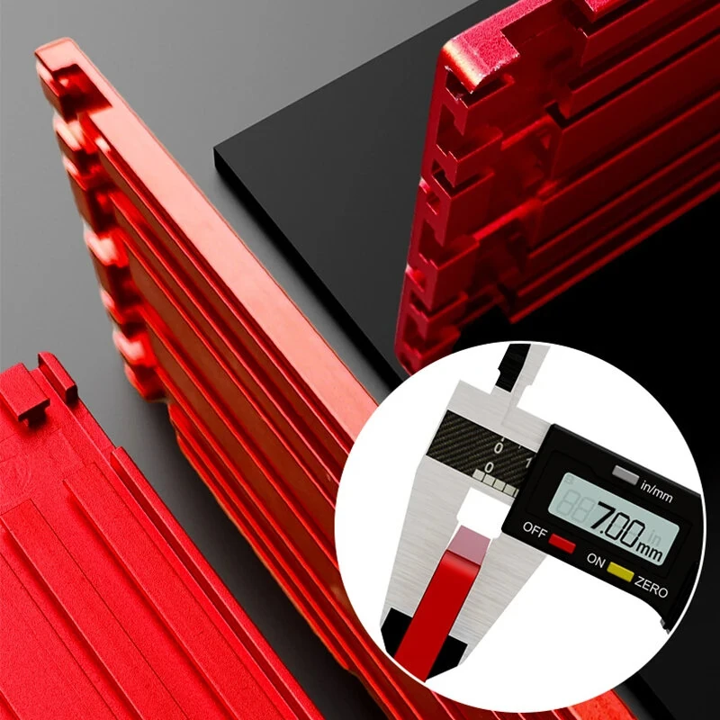 Multifunction Cutting Machine Fence 7mm Aluminum Base 3mm Stainless Steel 342x93x7mm Detachable Quick Release 3mm Blade Slot No-Drill Mount Adjustable Fits Corded Or Cordless 190/500/650mm Options — view 8