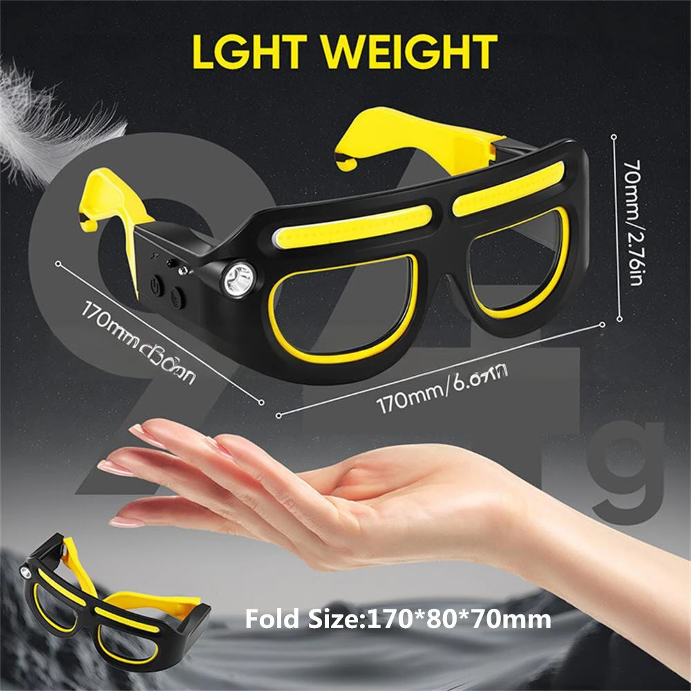 Multifunction Glasses Lamp Rechargeable Headlamp Ultra Light Design For Outdoor Cycling Fishing Climbing Repair Light — view 10