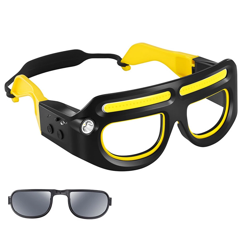 Multifunction Glasses Lamp Rechargeable Headlamp Ultra Light Design For Outdoor Cycling Fishing Climbing Repair Light — view 2