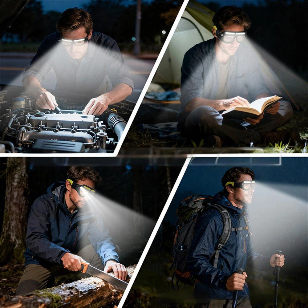 Multifunction Glasses Lamp Rechargeable Headlamp Ultra Light Design For Outdoor Cycling Fishing Climbing Repair Light — view 4