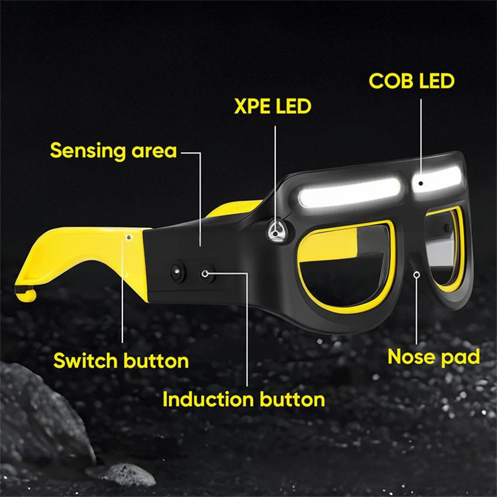 Multifunction Glasses Lamp Rechargeable Headlamp Ultra Light Design For Outdoor Cycling Fishing Climbing Repair Light — view 9