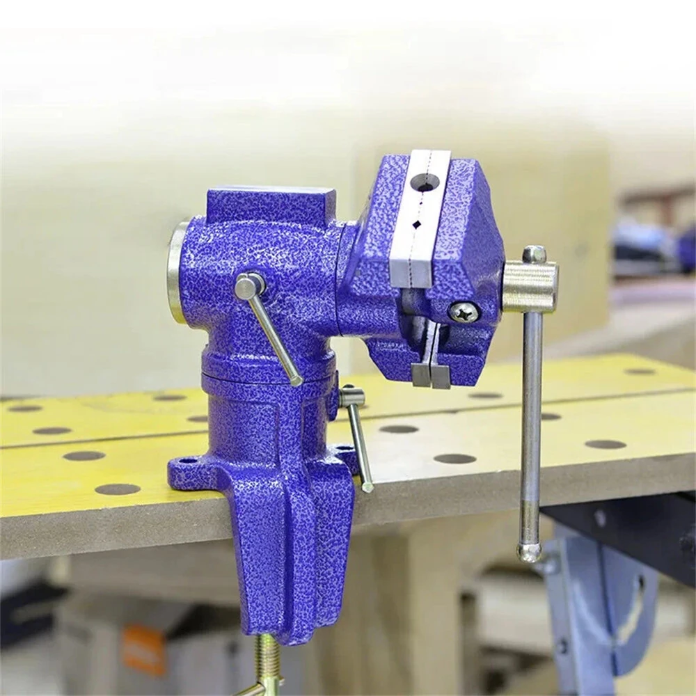 Multifunctional Double Jaw Bench Vise 360-Degree Rotating Head 60mm Table Clamp With Anvil For Woodworking Workbench — view 5