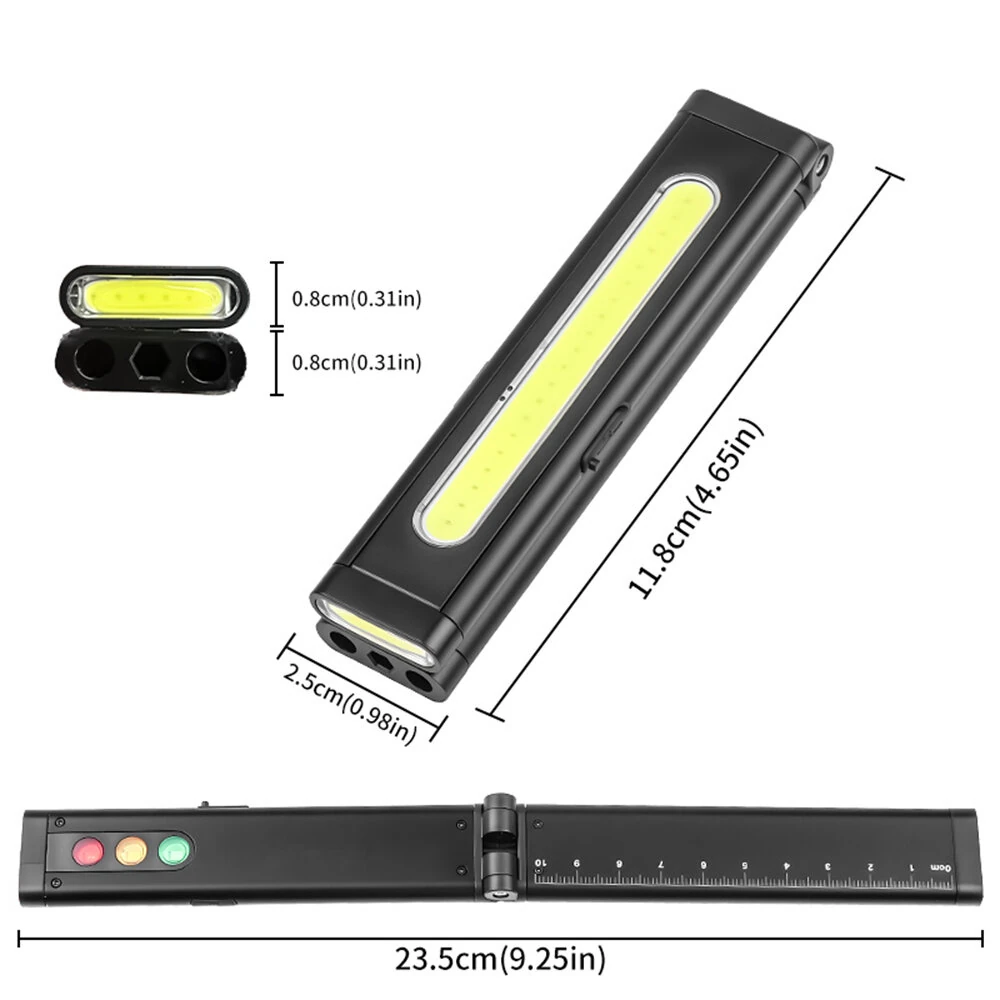 Multifunctional Foldable Flashlight With RGB Light Built-in Battery Magnetic Rechargeable Work Light Clip Emergency Repair Lamp For Outdoor Hiking Camping — view 8
