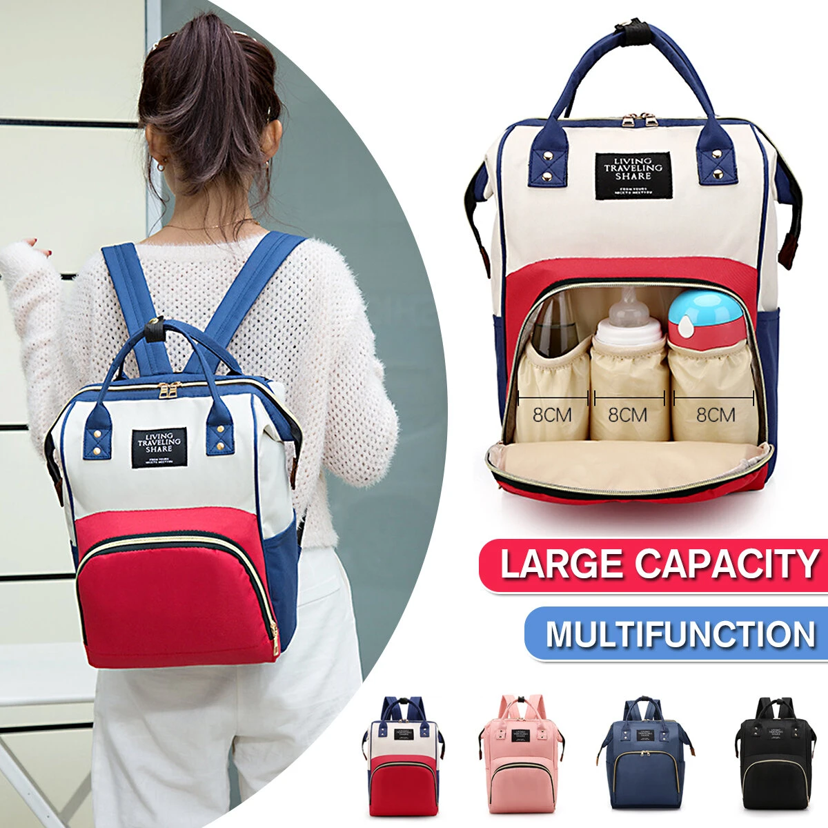 Multifunctional Large Capacity Waterproof Oxford Cloth Mobile Phone Tablet Diape — image 1