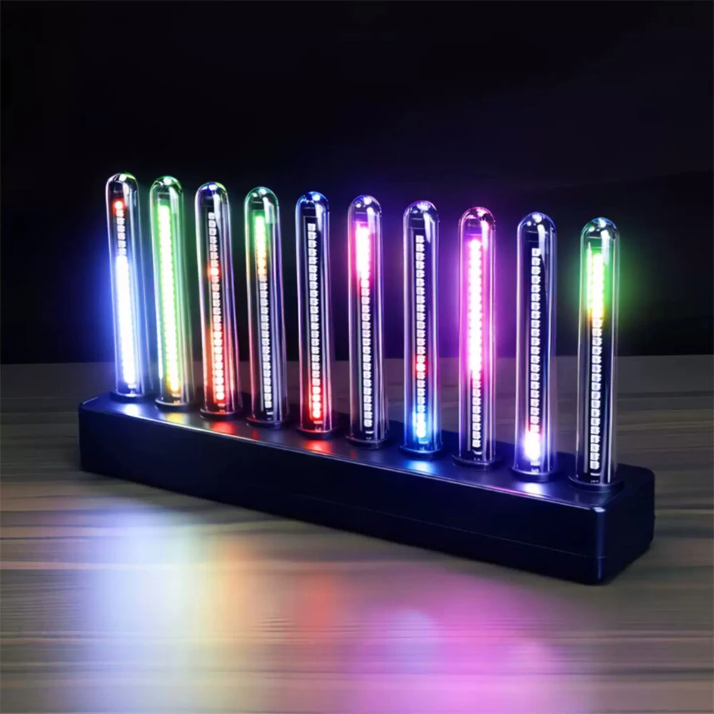 Music Sync Spectrum Light Bar 240 RGB LEDs 14 Color Modes 8 Visualizer Effects USB-C 5V 2A Sound Reactive Ambient Lighting Night Light Adjustable Brightness Desktop Gaming Decor — view 4