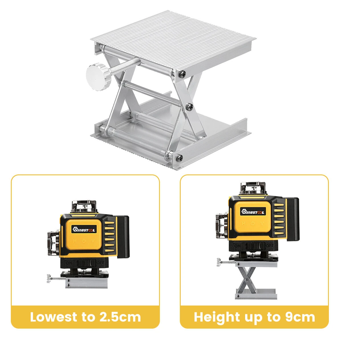 MUSTOOL 4D 16 Line Laser Level 4 laser colors Auto Self Leveling 532nm Green 650nm Red 515nm Blue 435nm Purple IP-54 Waterproof Rechargeable Battery High Precision Adjustable Tripod Construction Tool — view 9