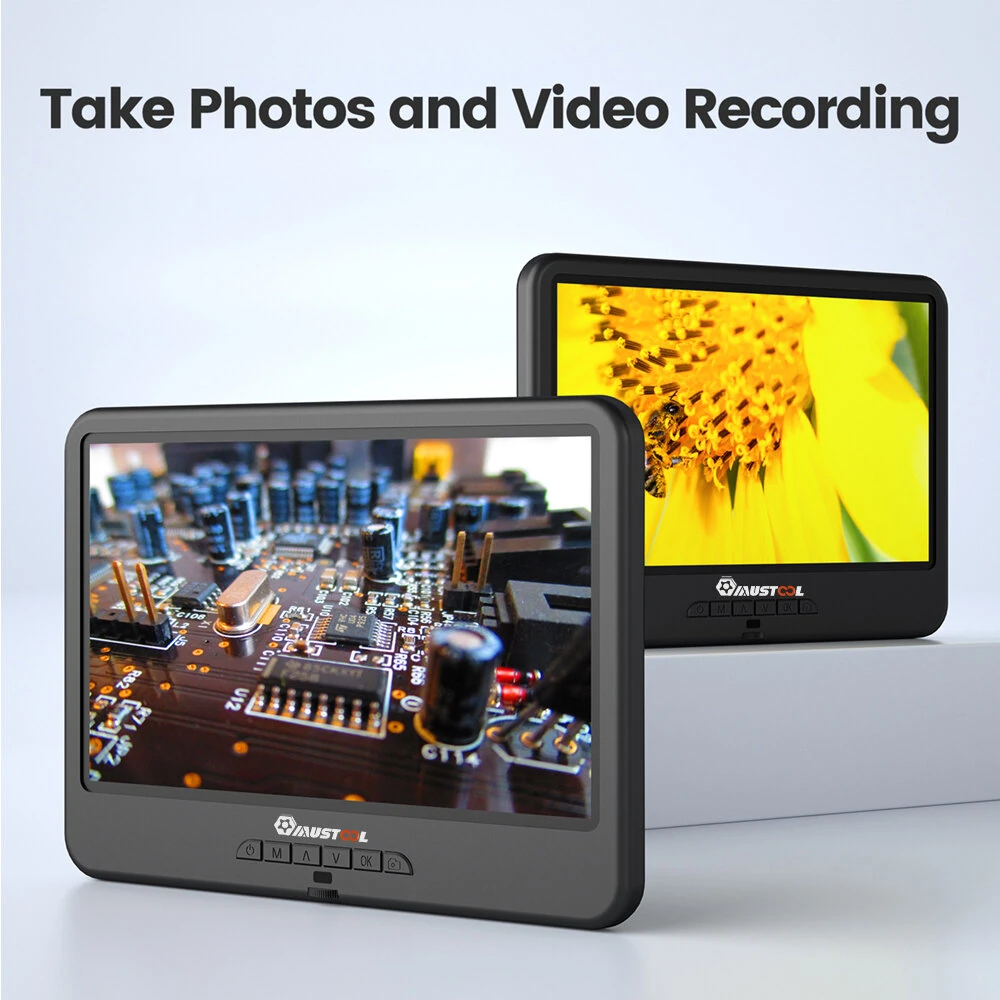 MUSTOOL AD210 10" Digital Microscope 5X-260X Magnification Adjustable LCD for PCB/SMD 1080P Soldering Microscopio — view 7