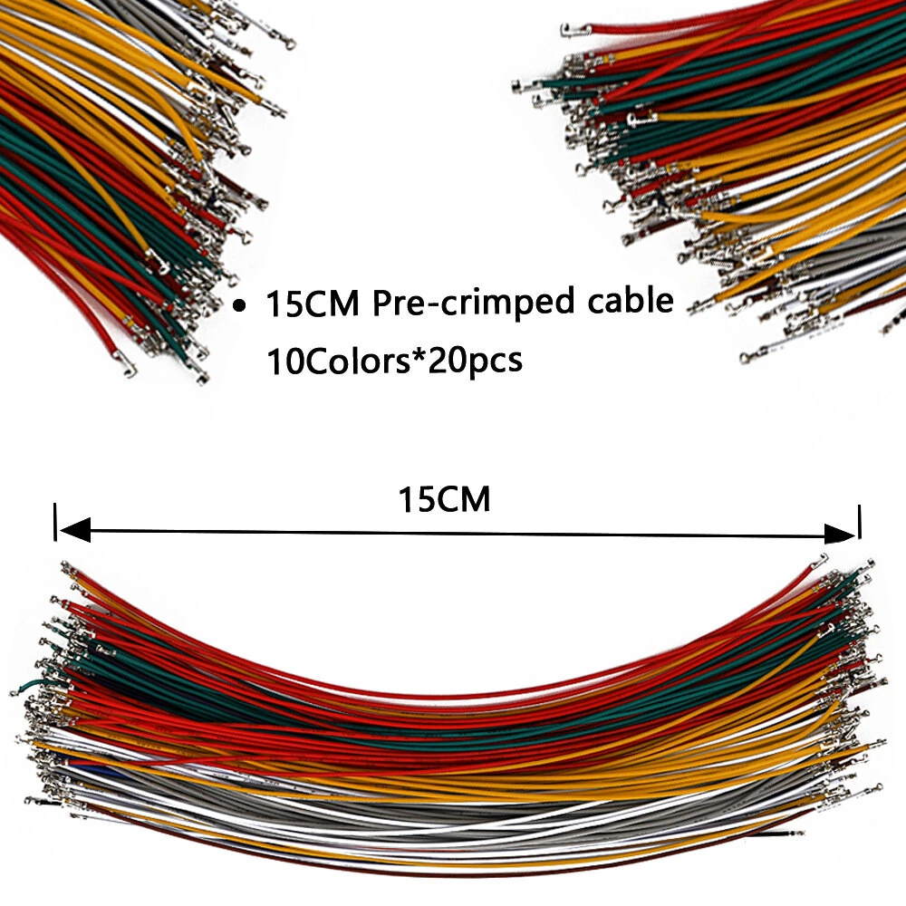 MX1.25MM Connector Kit Pre Crimped Cable 15CM 10 Colors 2-10 Pin Housing Heat Shrink Tubing Electronics Prototyping Wiring Solution — view 3