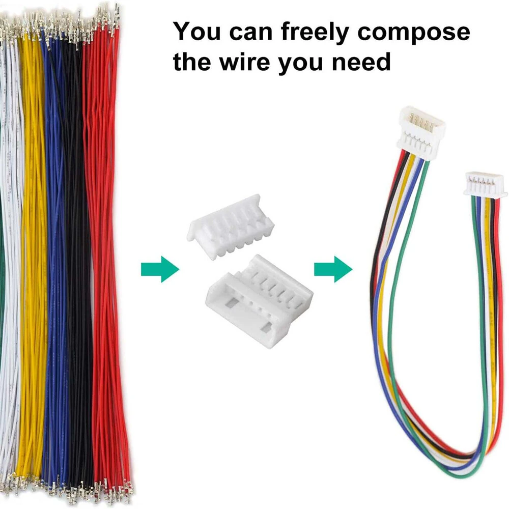 MX1.25mm Male Connector Kit 2/3/4/5/6/7/8/9/10P Crimp Terminal Wire For Pixhawk APM2.8 Male Plug Electronic — view 5