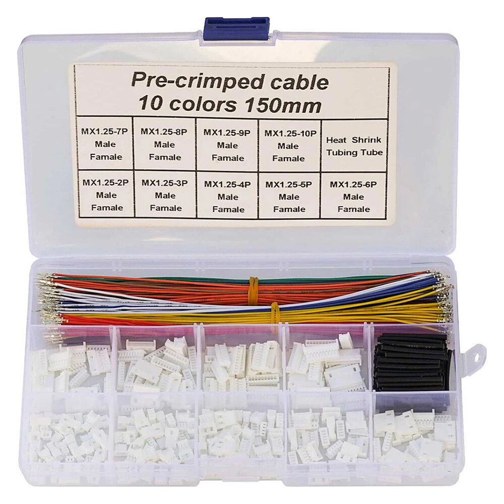 MX1.25mm Male Connector Kit 2/3/4/5/6/7/8/9/10P Crimp Terminal Wire For Pixhawk APM2.8 Male Plug Electronic — view 7