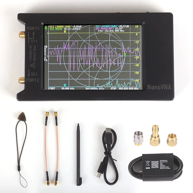 NanoVNA-H4 Vector Network Analyzer Shortwave Antenna Analyzer 10 kHz-1.5 GHz 3.95 Inch TFT USB Type-C HF VHF UHF MF — image 1