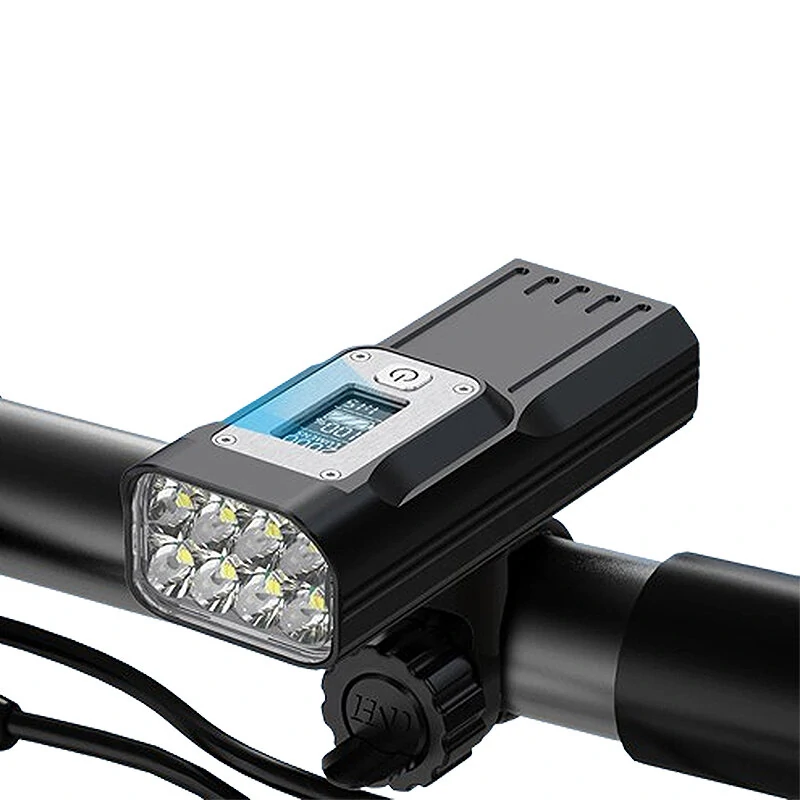 NATFIRE GTR60 Powerful Bike Light OLED Display 10000mAh Rechargeable Bicycle Headlight Flashlight Type-C Charging 2000LM Lamp — NATFIRE