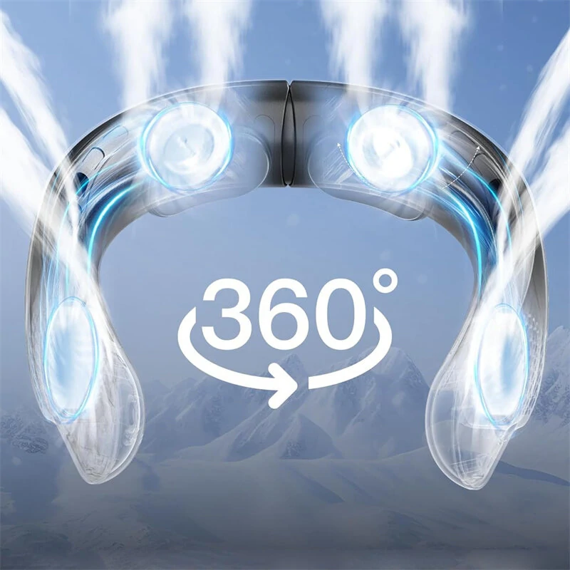 Neck Fan Cooling Rechargeable Air Conditioning Fans Air Cooler 4000mAh Air Conditioner 3 Speed for Outdoor Sports — view 5