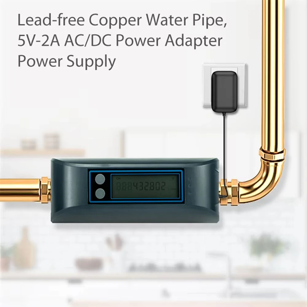 NEO DN20 Tuya Smart WiFi Water Valve Water Flow Rate and Water Meter Shut On/Off Remote Control Real Time Display IP66 Waterproof Work with Alexa Google Assistant — view 4