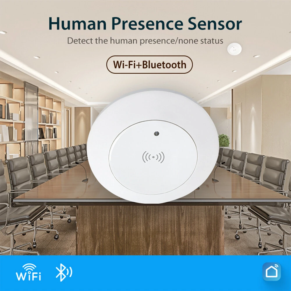 NEO Tuya WiFi 24G MmWave Radar Smart Human Presence Sensor with Illumination Detector Support Wired Light Switch 95-250V — view 2