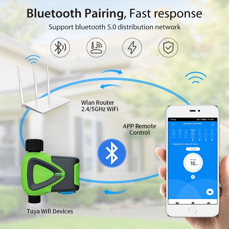 NEO Tuya WiFi Smart Sprinklers Timer Hose Timer 1 Outlet Irrigation Hose Timer Waterproof Smart Watering APP Remote for Lawns Garden — view 2