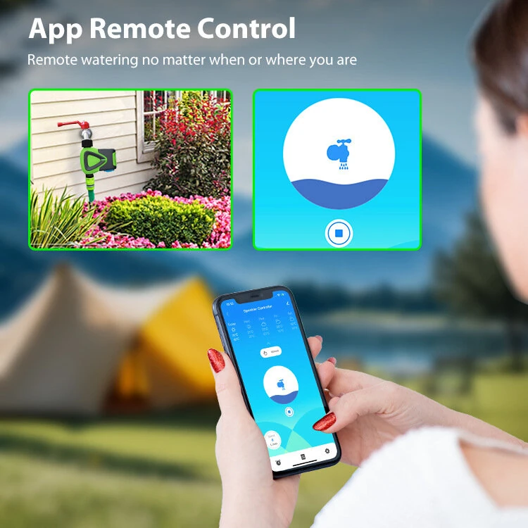 NEO Tuya WiFi Smart Sprinklers Timer Hose Timer 1 Outlet Irrigation Hose Timer Waterproof Smart Watering APP Remote for Lawns Garden — view 6