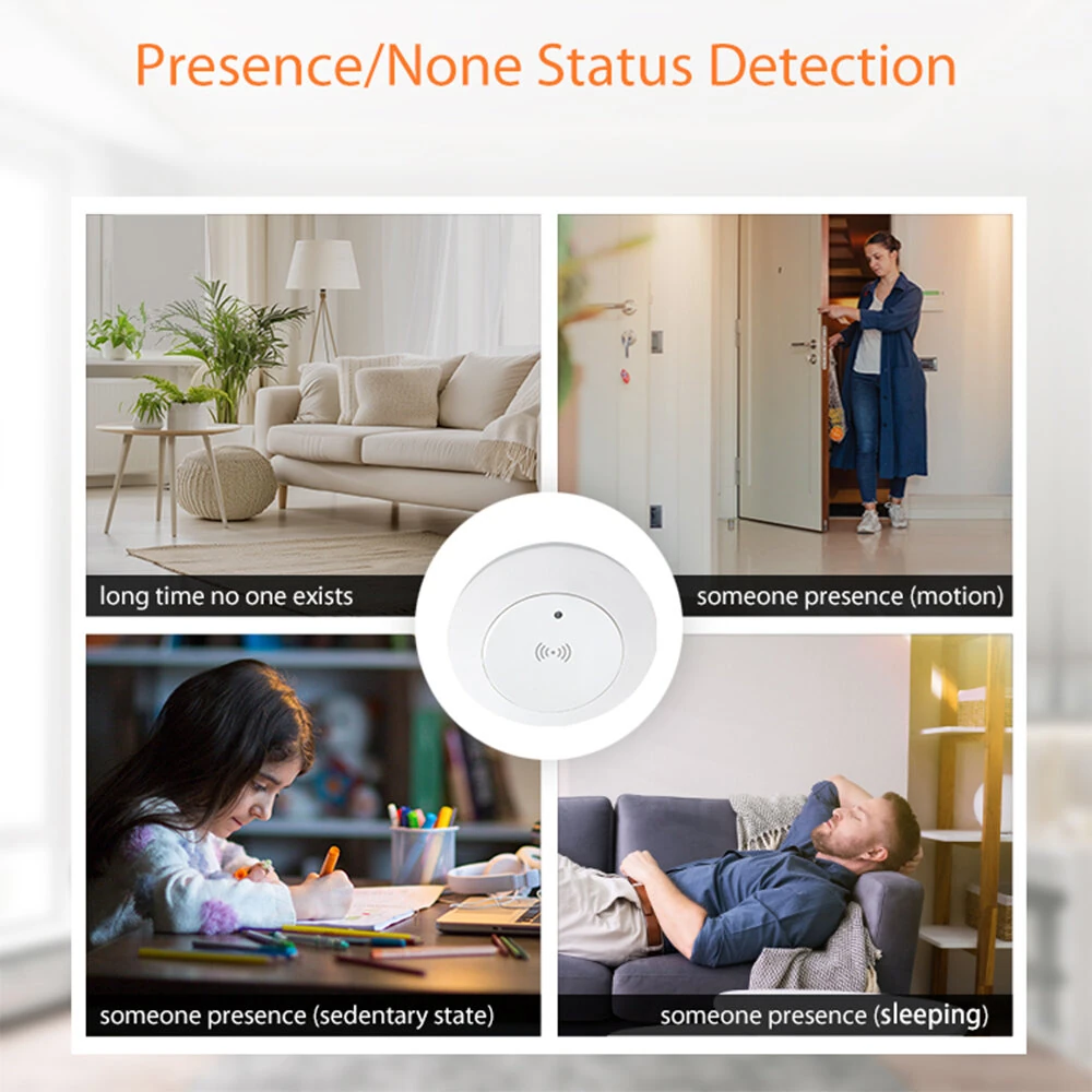 NEO Tuya Zigbe 24G MmWave Radar Smart Human Presence Sensor with Illumination Detector Support Wired Light Switch 95~250V — view 5