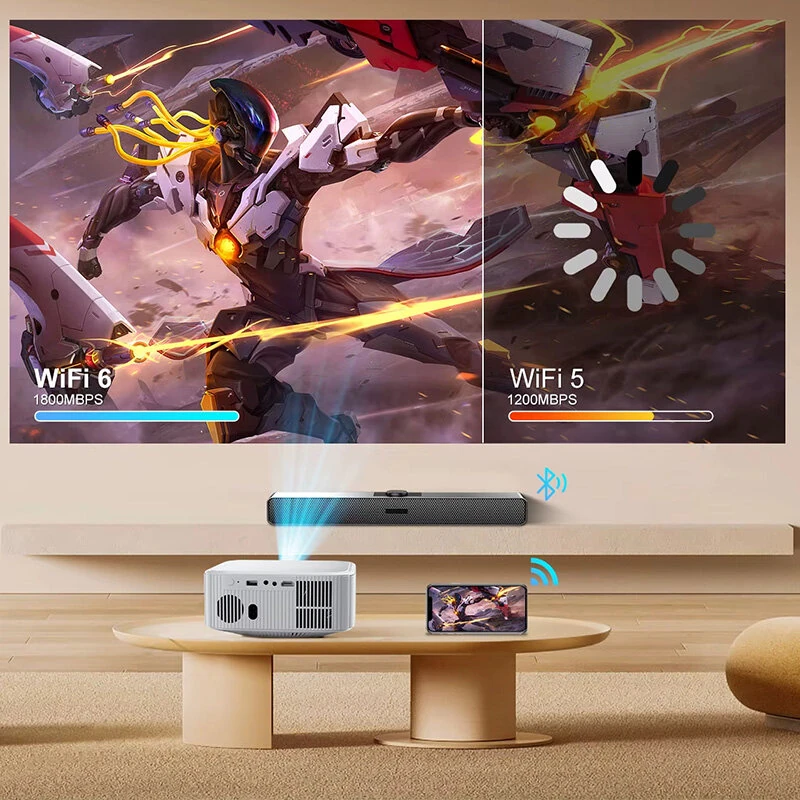 [Netflix Officially] Salange P92MAX Smart Projector Android 13 Licensed 12000 Lumens 1080P Native Auto Focus Keystone WiFi 6 Bluetooth 5.2 4K Supported Smart Home Cinema — view 5