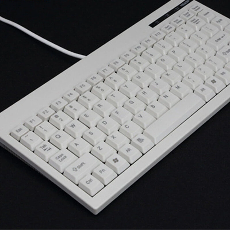 New3P AC-59 88-Keys Wired Keyboard USB/PS2 Interfaces White Industrial Grade Mini External Industrial Keyboard for Laptop PC Computer — view 2
