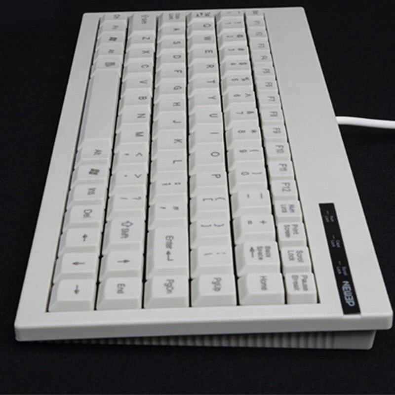 New3P AC-59 88-Keys Wired Keyboard USB/PS2 Interfaces White Industrial Grade Mini External Industrial Keyboard for Laptop PC Computer — view 5