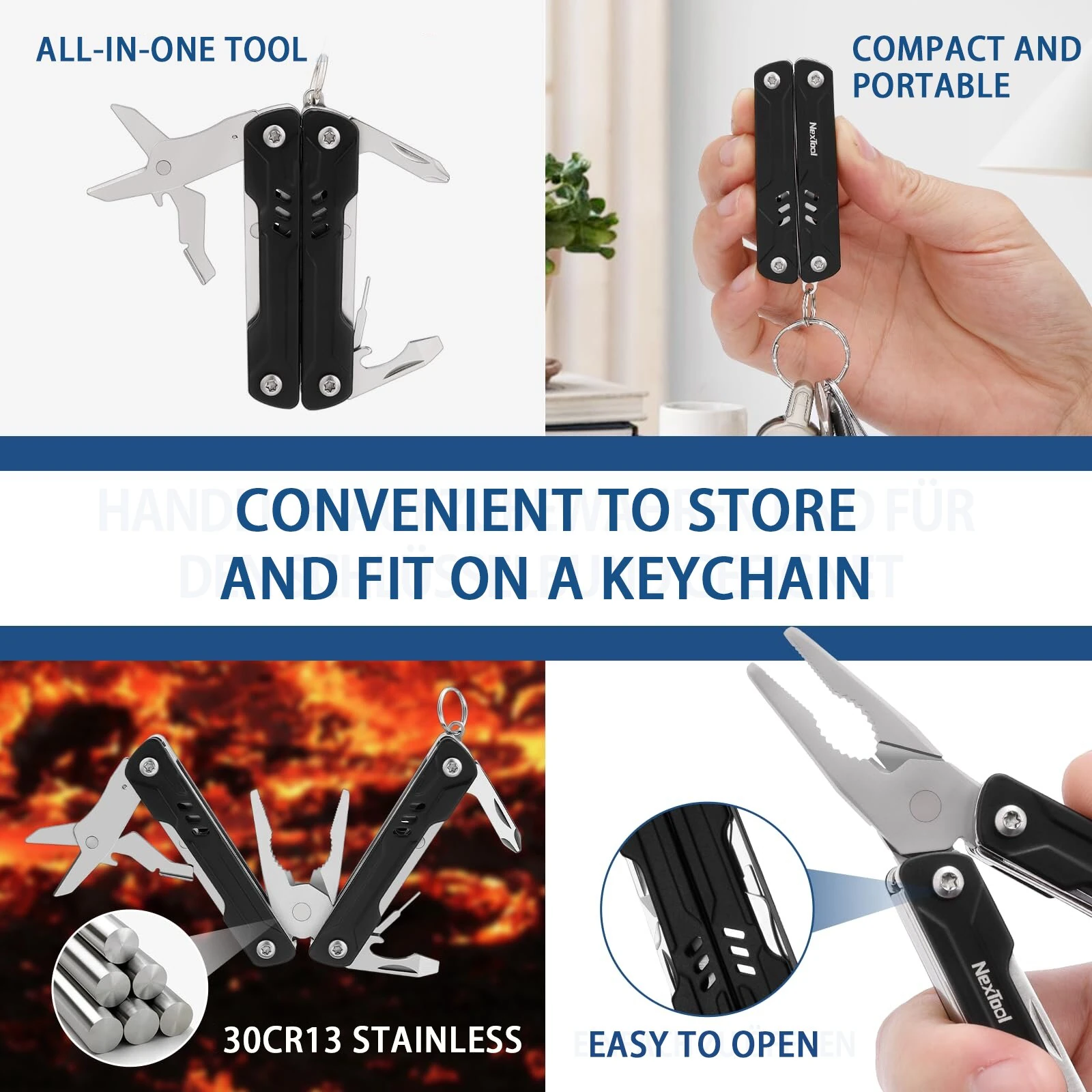 NexTool Mini Sailor Pliers Lite 10 In 1 Folding EDC Multi Tool Scissors Screwdriver Outdoor Portable Equipment Hand Tools — view 3