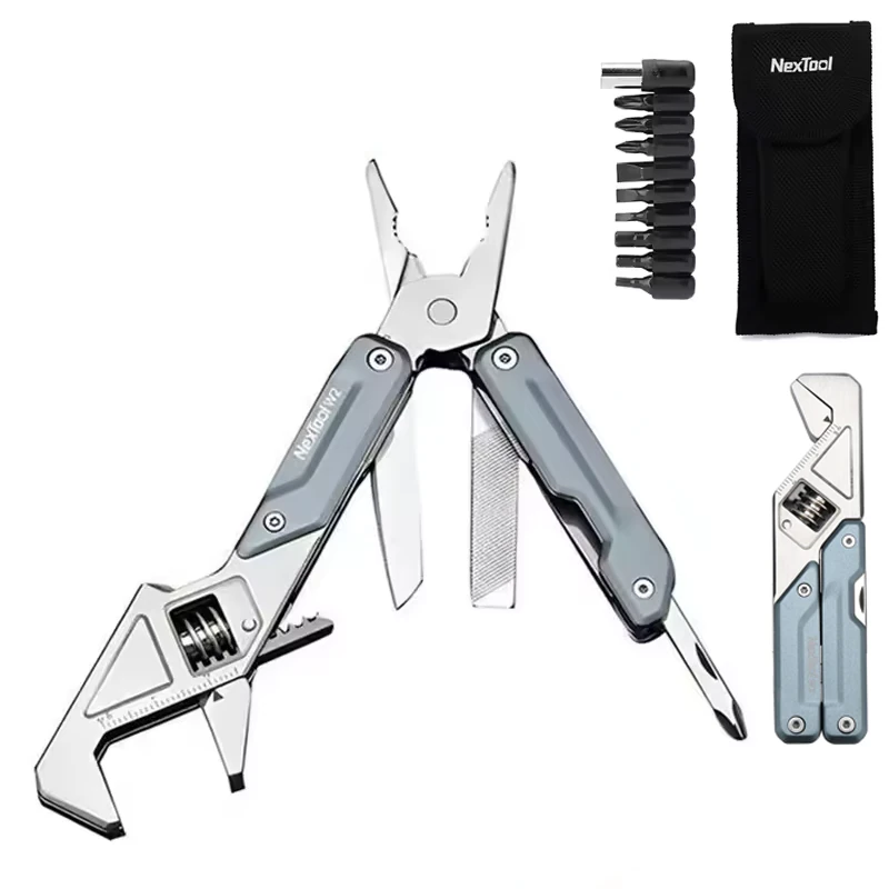 NexTool W2 8 In 1 Multi Tool Foloding Light Wrench Pliers Multi-functional Spanner Screwdriver Outdoor Camping EDC Hand Tool — view 10