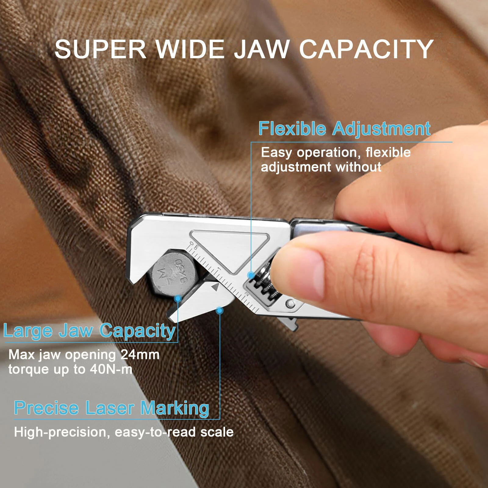 NexTool W2 8 In 1 Multi Tool Foloding Light Wrench Pliers Multi-functional Spanner Screwdriver Outdoor Camping EDC Hand Tool — view 8