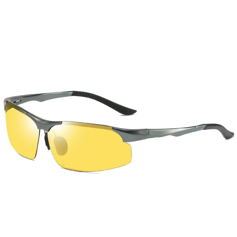 Night Vision Polarized Sunglasses Men Women Aluminum Mg Alloy Yellow Lenses UV400 Protection Sun Glasses for Driving Travel Fishing — view 7