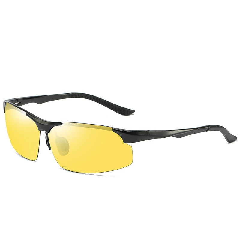Night Vision Polarized Sunglasses Men Women Aluminum Mg Alloy Yellow Lenses UV400 Protection Sun Glasses for Driving Travel Fishing — view 8