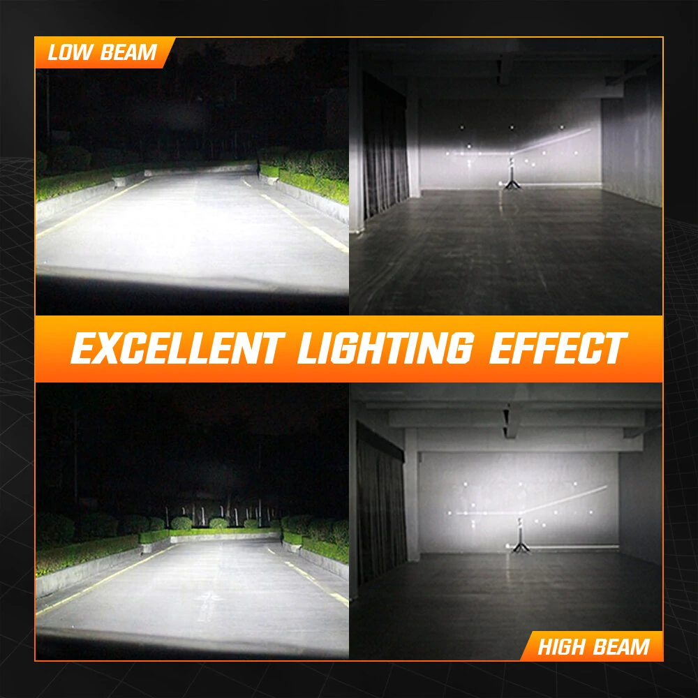 NightEye Auto Lighting A315-S7 A Pair 20000LM 6500K LED Car Headlight Bulbs 70W Auto Headlamp IP68 Waterproof  for Modification Cars — view 3