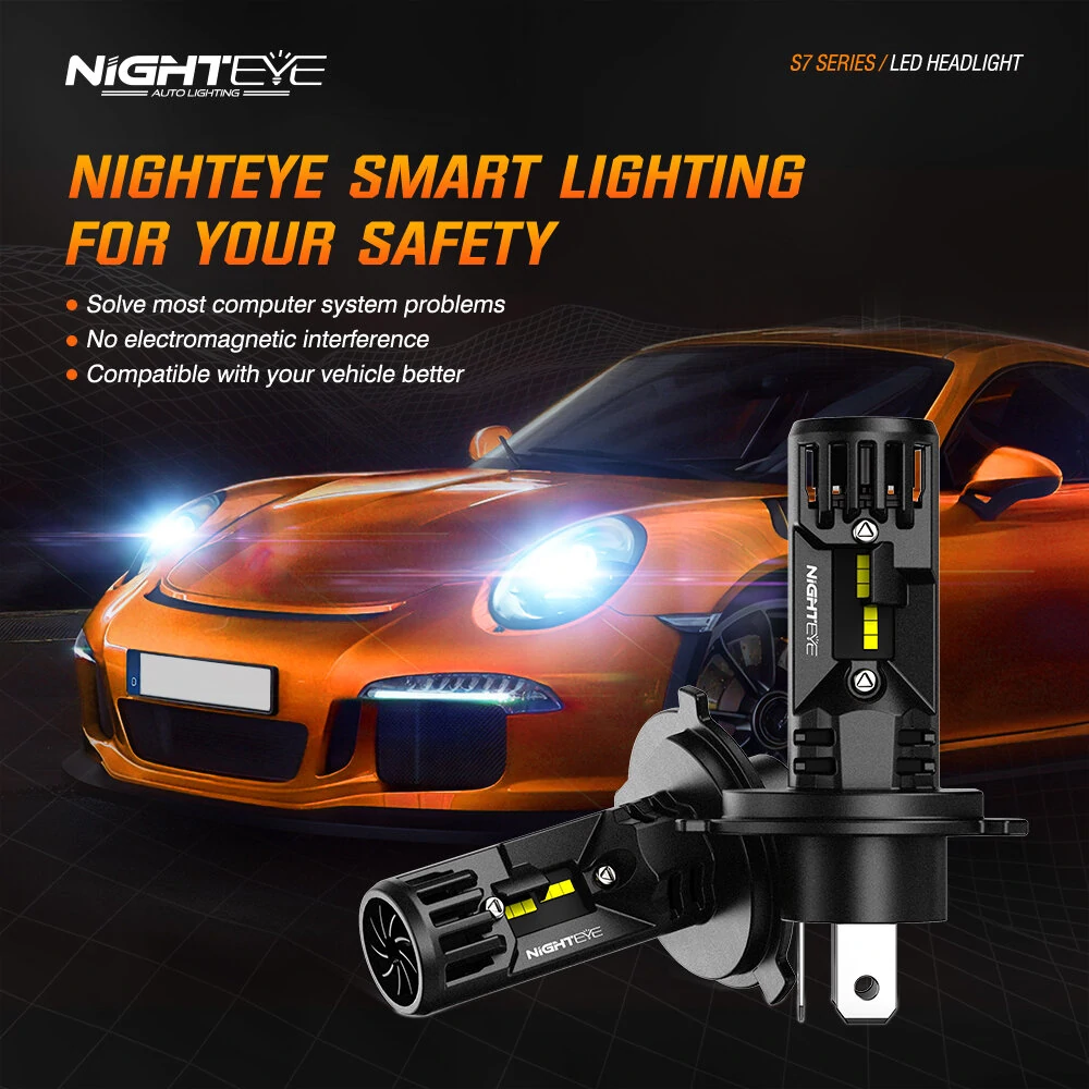 NightEye Auto Lighting A315-S7 A Pair 20000LM 6500K LED Car Headlight Bulbs 70W Auto Headlamp IP68 Waterproof  for Modification Cars — view 5