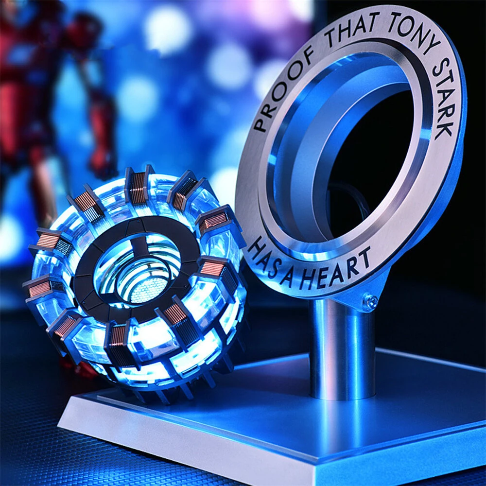 NIKOLATOY Iron Man Heart Wireless Charging Reactor Creative Desktop Ornaments Science Discovery Toys — view 10