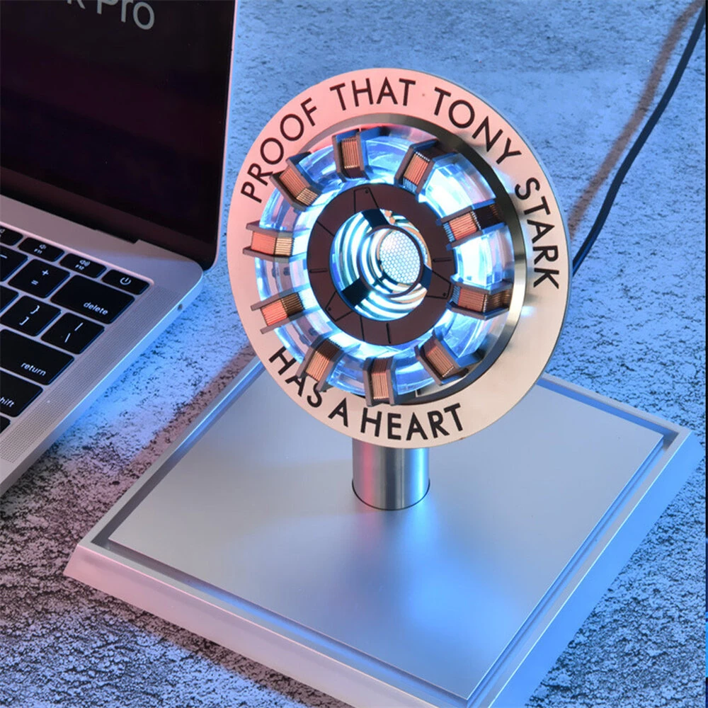 NIKOLATOY Iron Man Heart Wireless Charging Reactor Creative Desktop Ornaments Science Discovery Toys — view 11