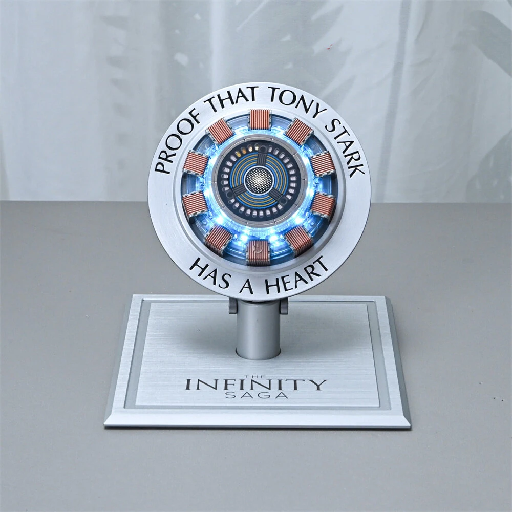 NIKOLATOY Iron Man Heart Wireless Charging Reactor Creative Desktop Ornaments Science Discovery Toys — view 3